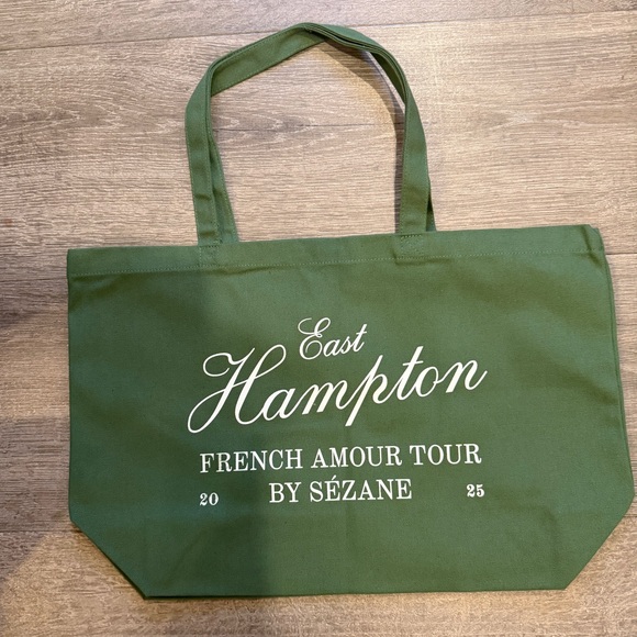 Sézane East Hampton Tote Bag in Green - Picture 1 of 3